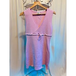 Princess Polly Dress Sleeveless Mini Pink Waffleweave Empire Waist Size 10